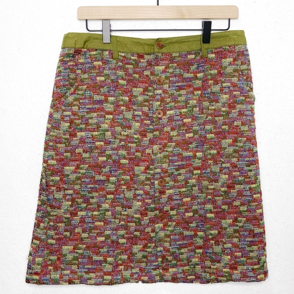 Territory Ahead Women’s Cotton Blend Boho Artsy Tapestry Skirt Size 8